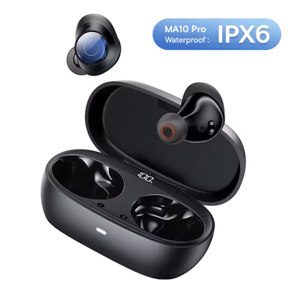 Baseus Bowie MA10 Pro ANC — Auscultadores Sem Fios com Cancelamento de Ruído Híbrido de 48 dB, Bluetooth 5.3, IPX6 à Prova de Água, 4 Microfones ENC para Desporto