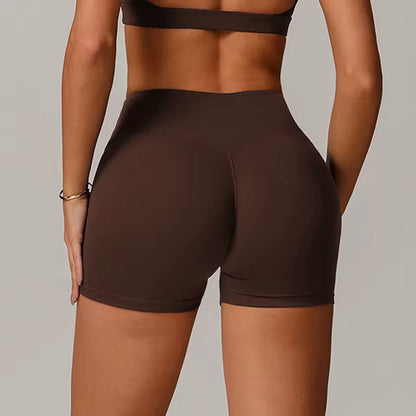 Shorts desportivos femininos de cintura alta, push up, ideais para ciclismo, corrida, fitness, ginásio e yoga