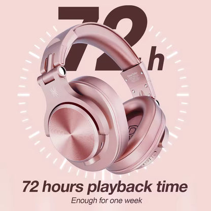 OneOdio A70 – Auscultadores Sem Fios com Microfone, Bluetooth 5.2, Design Sobre a Orelha, Mãos-Livres, Compatíveis com Telefone, PC, Computador e Escritório