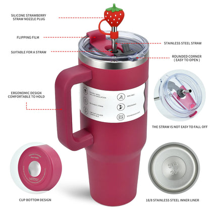 Garrafa Isotérmica 1200 ml em Aço Inoxidável – Copo Térmico de Grande Capacidade com Isolamento a Vácuo, Ideal para Bebidas Quentes ou Frias e Tampa com Palhinha Integrada