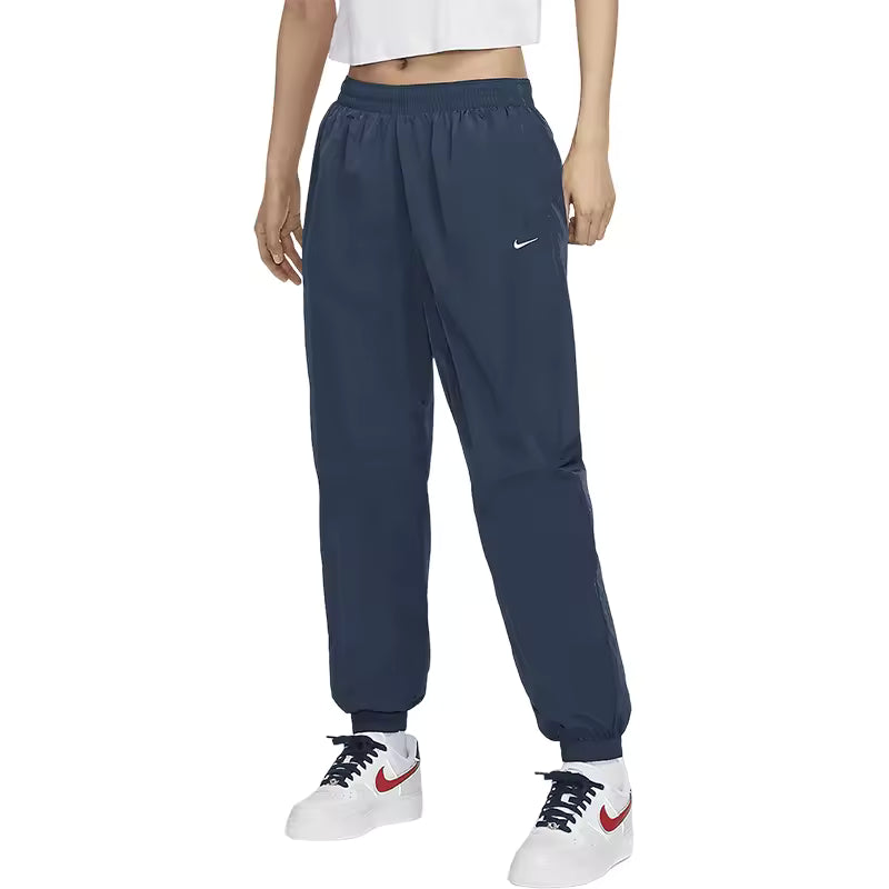 Calças femininas Nike oficiais autênticas 2024, respiráveis, de design simples e casual, em tecido FV7669-478