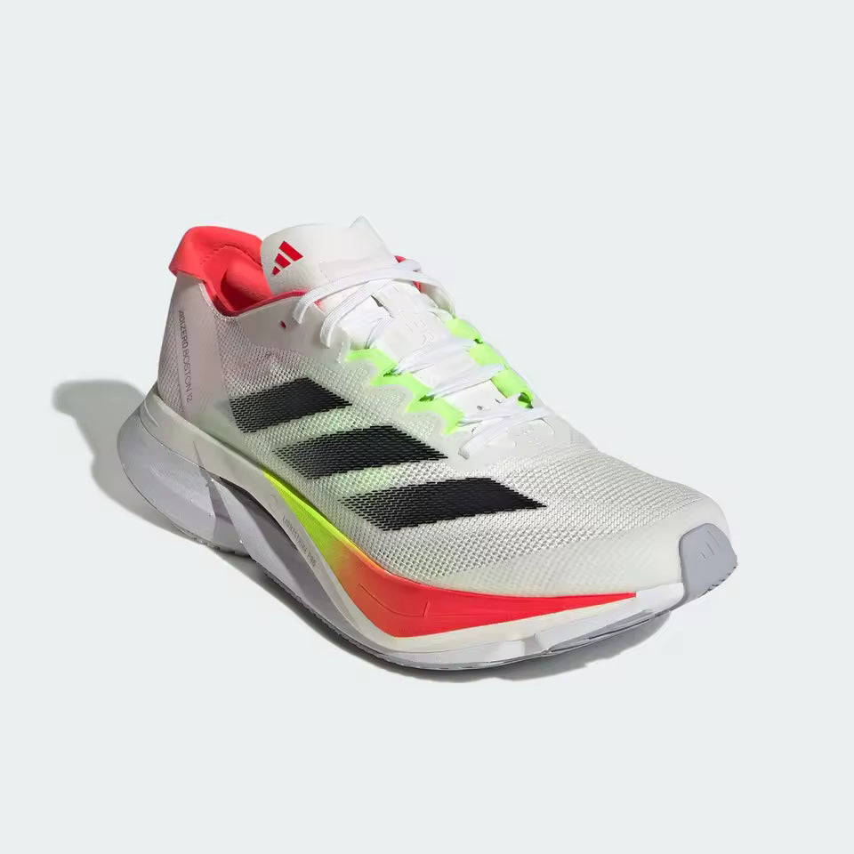 Ténis de corrida femininos Adidas Originals Boston 12, leves, respiráveis e com sola espessa (JQ2554)