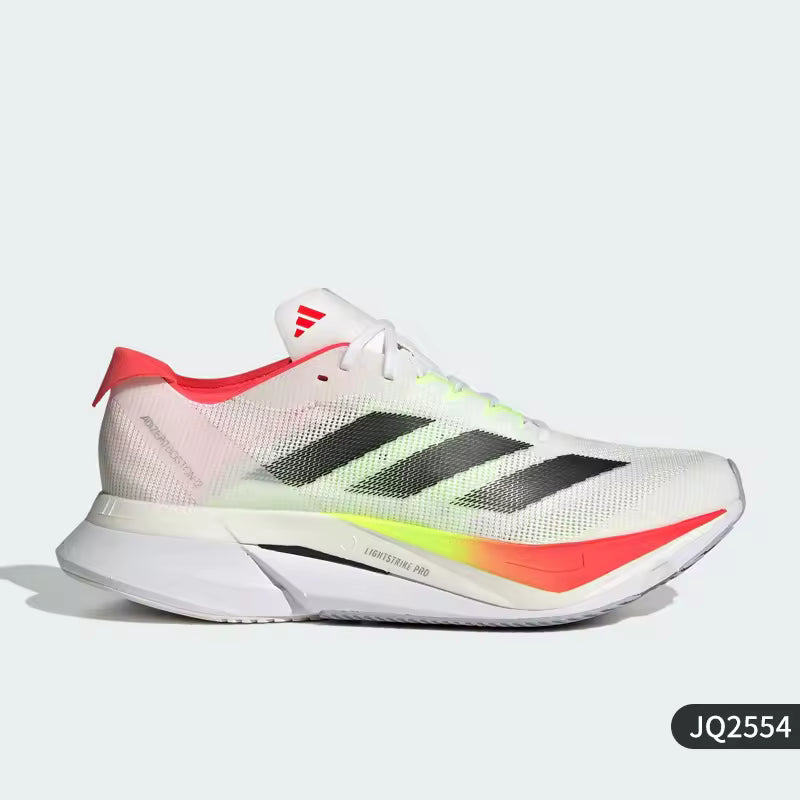 Ténis de corrida femininos Adidas Originals Boston 12, leves, respiráveis e com sola espessa (JQ2554)
