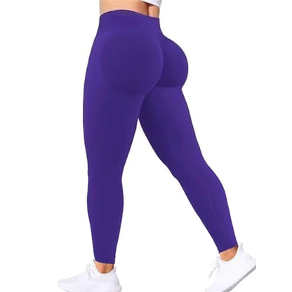 Leggings Femininas de Cintura Alta Sem Costuras — Modeladoras, Confortáveis e Estilosas para Yoga e Fitness