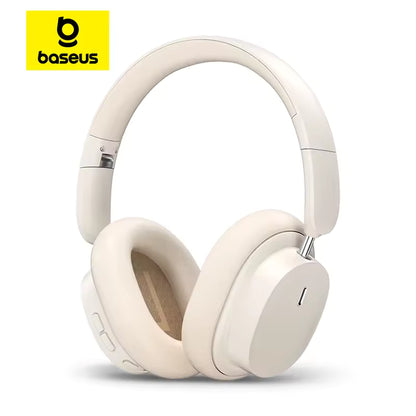 Baseus Bowie D05 – Auscultadores Sem Fios com Áudio Espacial 3D, Bluetooth 5.3, Driver de 40 mm, Design Dobrável Sobre a Orelha e Autonomia de 70 horas