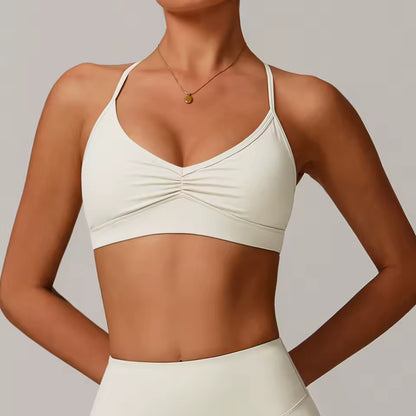 Top Desportivo Feminino — Sutiã de Ginásio Antissuor e Respirável, à Prova de Impacto, com Efeito Push Up, Ideal para Yoga, Treino e Fitness