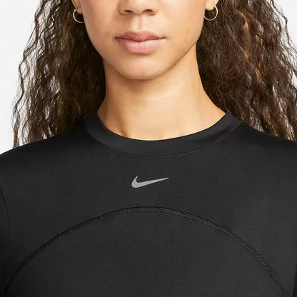 Camisola desportiva feminina Nike Oficial Autêntica de Inverno — respirável, de manga comprida e gola redonda FB4298