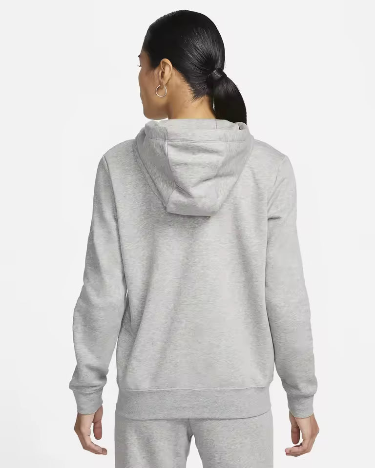 Casaco Leve Feminino com Capuz e Fecho Completo Nike Sportswear Club Fleece
