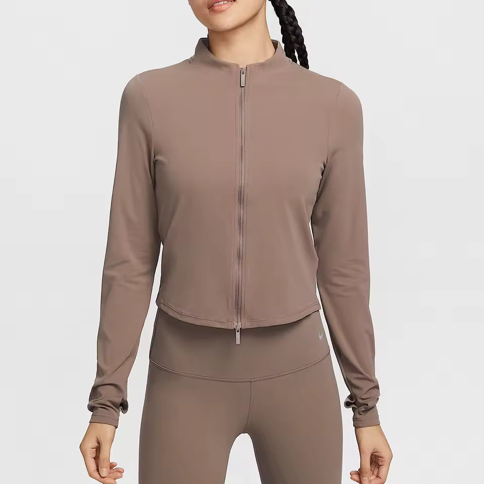 Casaco Justo Feminino Nike Oficial Autêntico Zenvy Dri-FIT Respirável para Ioga FV7424-233