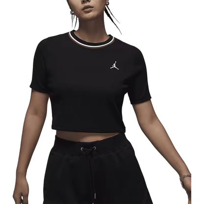 T-shirt Feminina Nike Oficial Autêntica JORDAN — Casual de Manga Curta com Corte Justo e Tecido Respirável FV7090-010