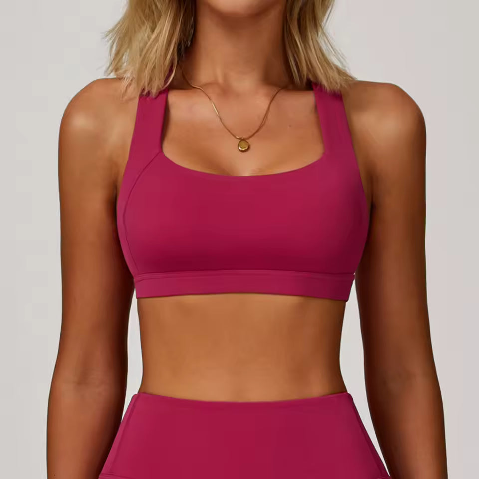 Top Feminino de Fitness Antissuor, Sutiã de Yoga Push Up, à Prova de Impacto, de Alta Sustentação, Ideal para Treino no Ginásio