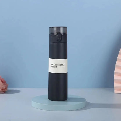 Garrafa térmica de água em aço inoxidável 150 ml/250 ml com palhinha, mini copo térmico para chá, café e viagem, frasco a vácuo isolado