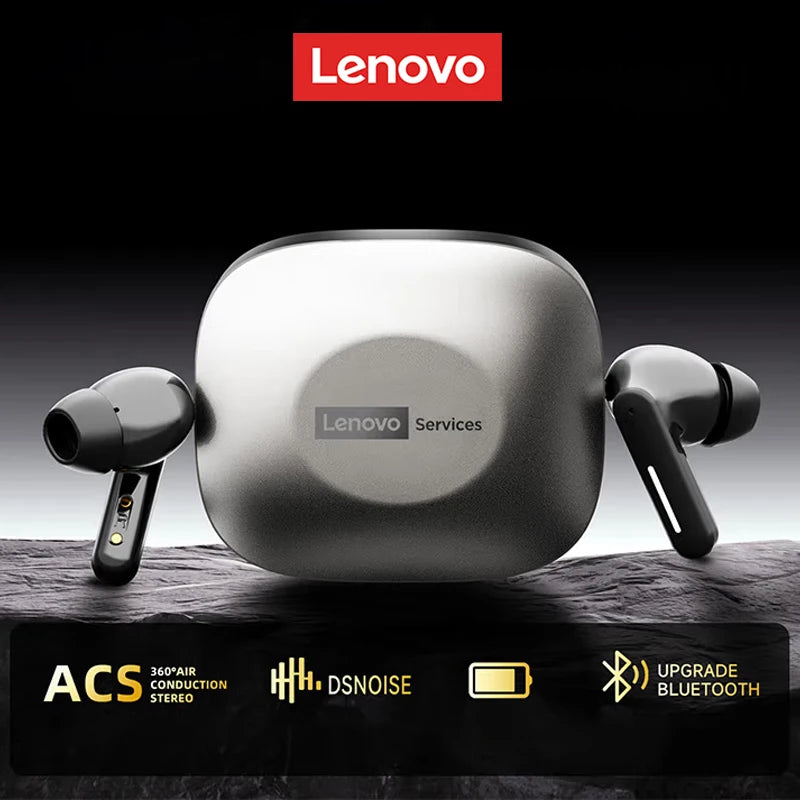 Novos Auriculares Sem Fios Lenovo LE209 Bluetooth com Redução de Ruído ANC, Som HiFi, Autonomia de 30H e Modo Gaming
