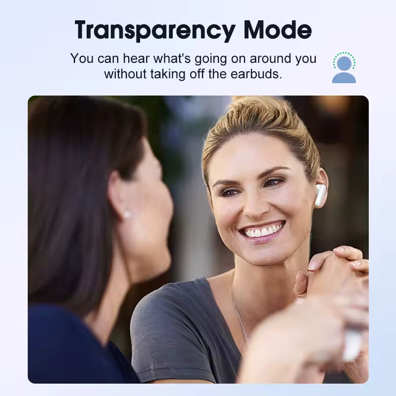 QCY T13 ANC – Auscultadores Sem Fios Bluetooth 5.3, com Cancelamento de Ruído Ativo, Carregamento Rápido, Latência Ultra-Baixa de 0,068 s e Redução de Ruído de 28 dB