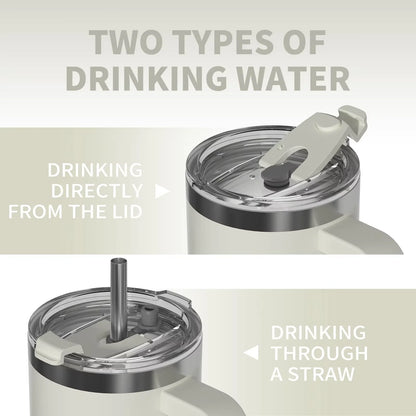 Copo Térmico WATERSY 591 ml com Alça – Isolamento a Vácuo em Aço Inoxidável, À Prova de Vazamentos para Café, Carro e Viagens