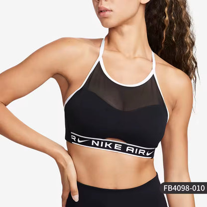 Nike Oficial Genuíno Top Desportivo Feminino de Verão para Yoga e Treino de Fitness Respirável FB4098-010