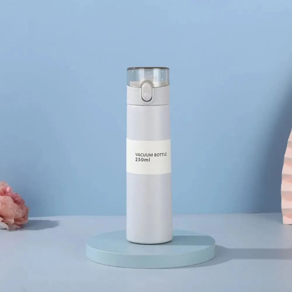 Garrafa térmica de água em aço inoxidável 150 ml/250 ml com palhinha, mini copo térmico para chá, café e viagem, frasco a vácuo isolado