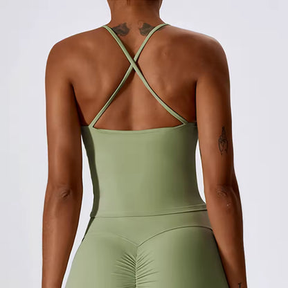 Top Desportivo Feminino — Sutiã de Alta Qualidade, Confortável e Sexy, Ideal para Ginásio, Corrida, Yoga e Treino Fitness