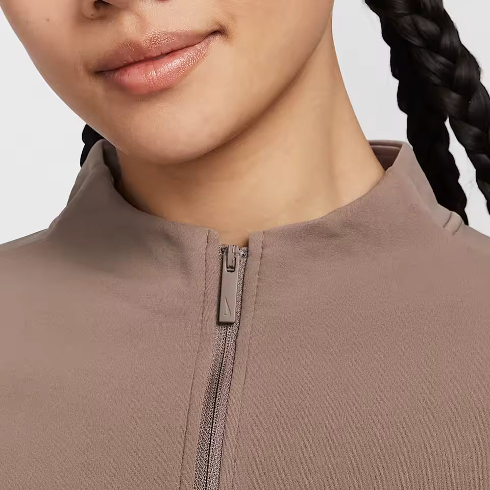 Casaco Justo Feminino Nike Oficial Autêntico Zenvy Dri-FIT Respirável para Ioga FV7424-233