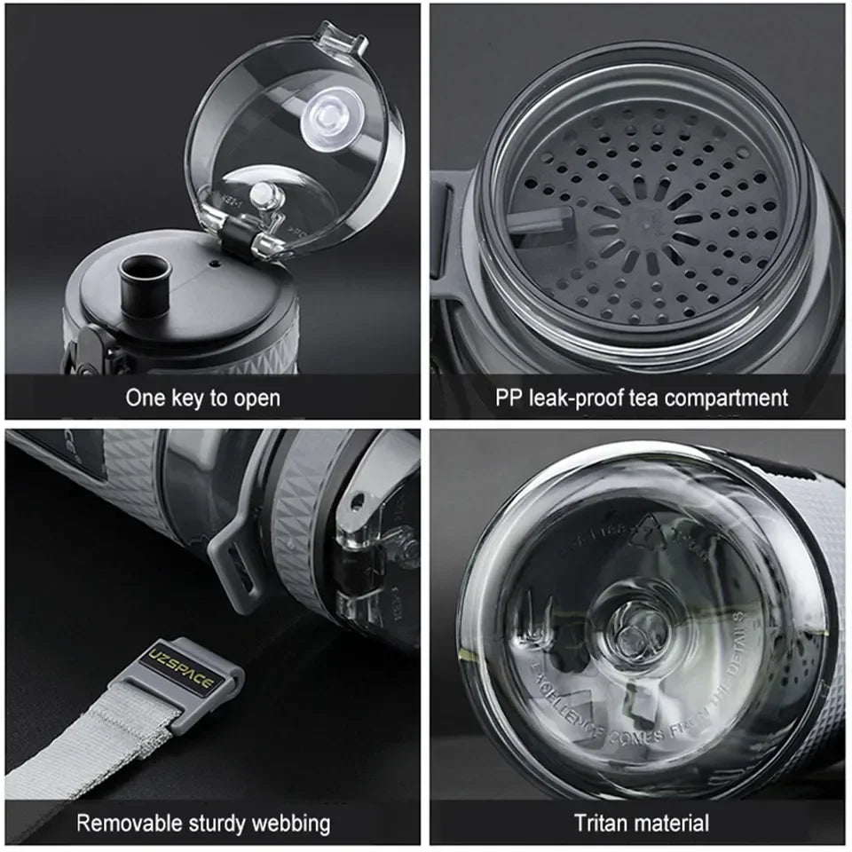 Garrafa Desportiva Portátil sem BPA – À Prova de Vazamentos, Antiderrapante e de Grande Capacidade para Uso ao Ar Livre