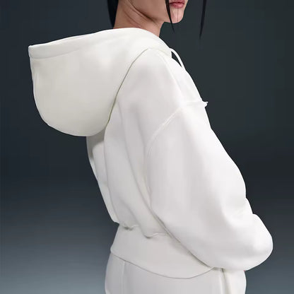 Casaco Curto com Capuz Feminino Nike Oficial Forrado em Fleece e Aconchegante – HJ0941-133