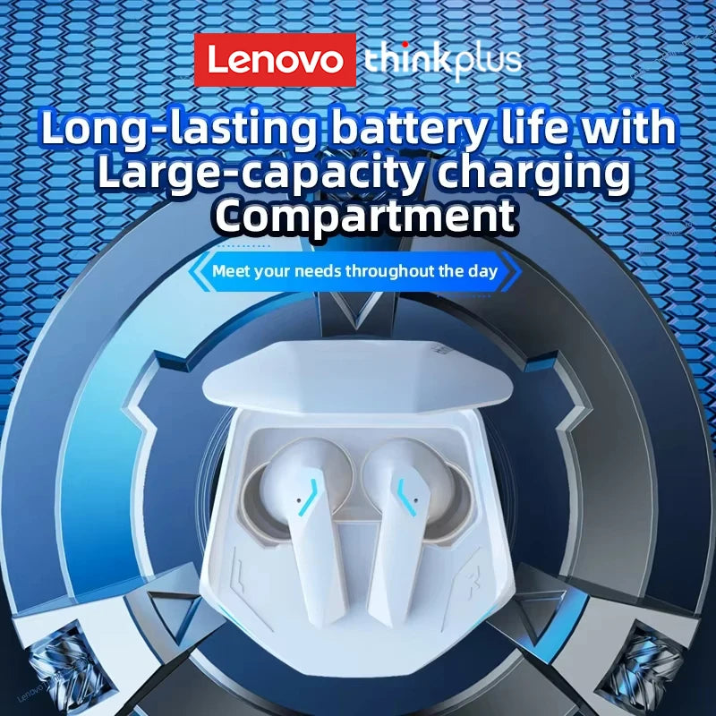 Choice Lenovo GM2 Pro Auricular Bluetooth 5.3 com Microfone 9D Estéreo Pro 6 Earbuds Dois Modos Música/Jogo Sem Fios