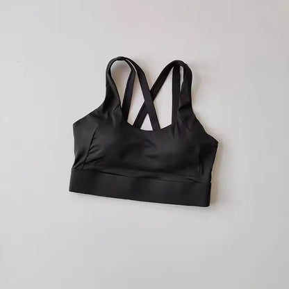 Sutiã desportivo feminino de yoga com absorção de impacto, anti-flacidez e de secagem rápida