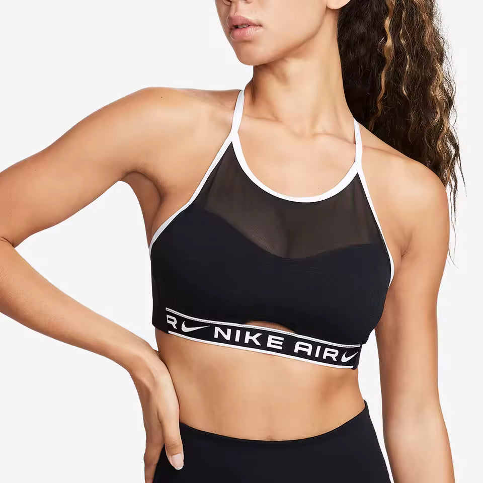 Nike Oficial Genuíno Top Desportivo Feminino de Verão para Yoga e Treino de Fitness Respirável FB4098-010