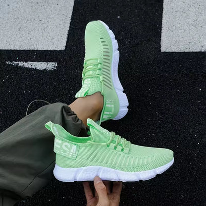 Ténis de corrida de verão em malha respirável — ténis leves, casuais e luxuosos para atividades ao ar livre e caminhadas