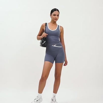 Top desportivo feminino sem costas push-up — respirável, ideal para yoga, ginásio e treino fitness