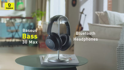 Baseus Bass 30 Max – Auscultadores Sem Fios Bluetooth 5.3, Sobre a Orelha, com Reforço de Graves, Diafragma de 40 mm, Latência Ultra-Baixa e Autonomia de 50 horas